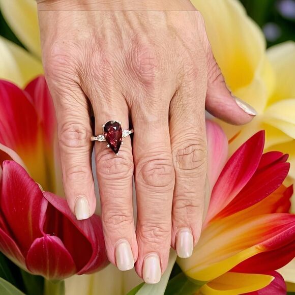 Natural Tourmaline Diamond Ring Size 7 14k WGold 4.8 TCW Certified $5,975 219121 - Picture 10 of 16